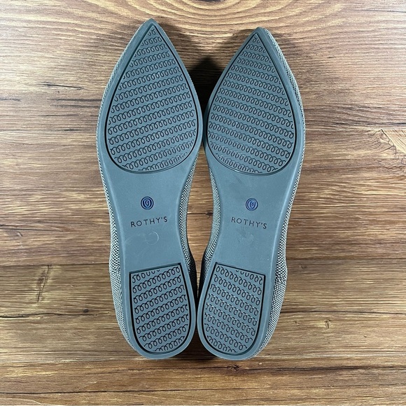 ROTHY’S The Point ‘Cloud Grey Birdseye’ Slip-On Knit Flats Women’s Size 9.5 Shoe - Picture 7 of 10